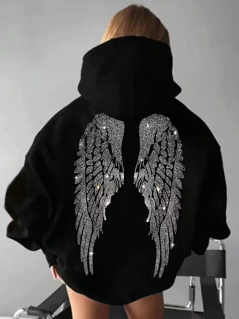 Wıngs Sırt Crystal Detaylı Hoodie Sheen Studios®