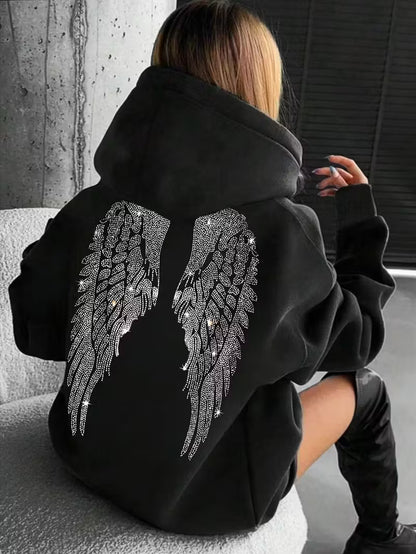 Wıngs Sırt Crystal Detaylı Hoodie