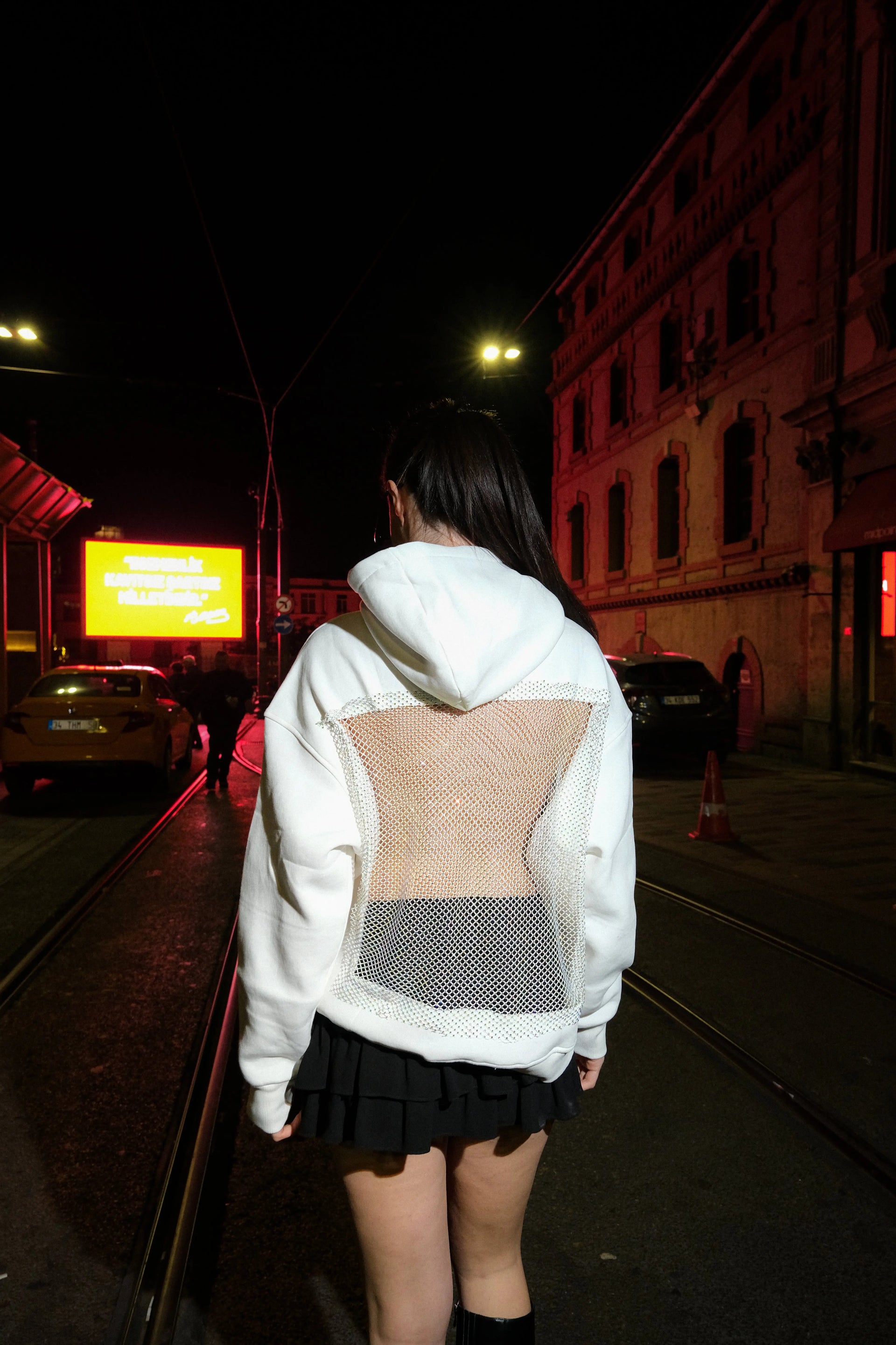 Crystal Sırt Parıltılı Hoodie Mağazam