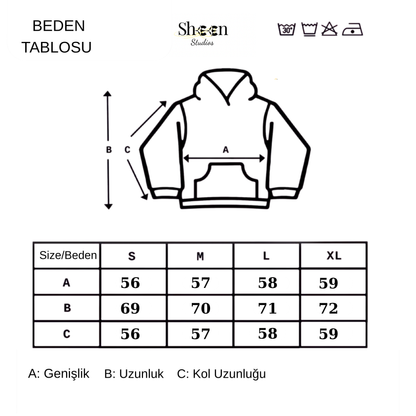 Crystal Sırt Parıltılı Hoodie