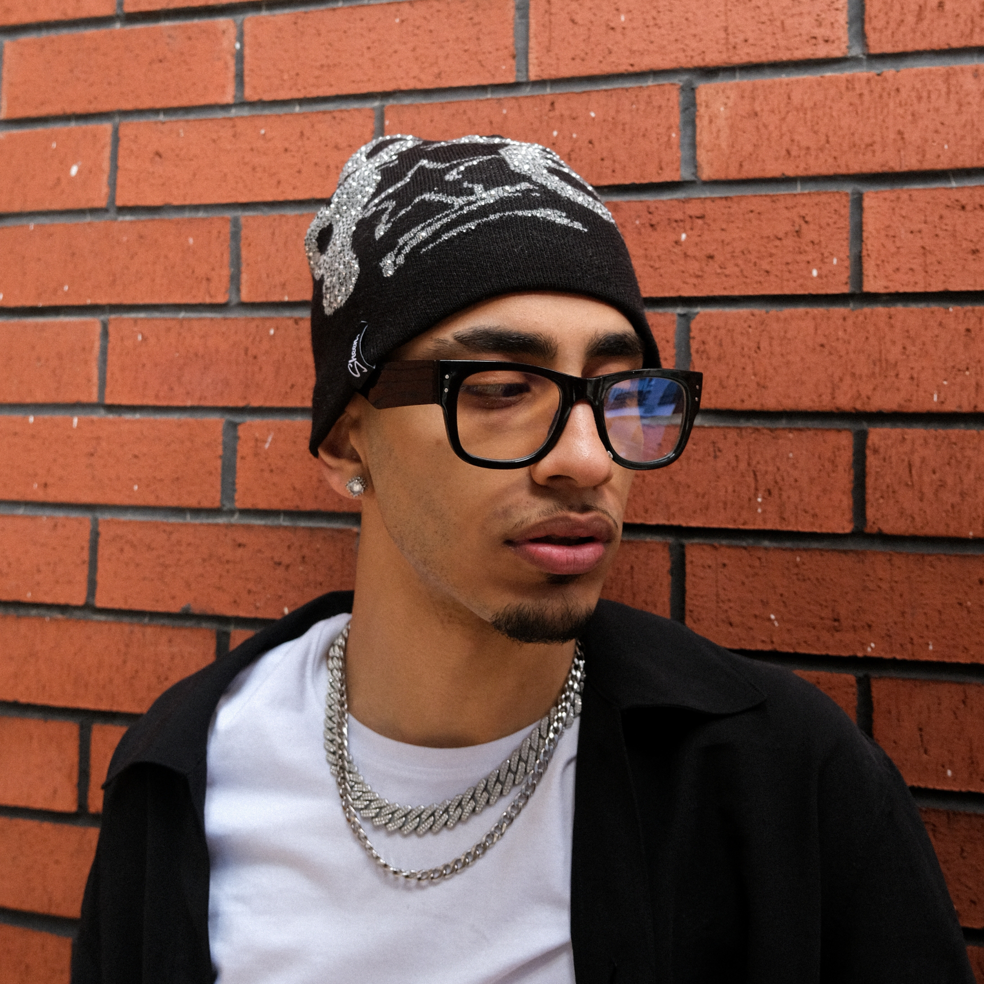 Y2k Conquer Crystal Beanie Siyah W1 Sheen Studios®