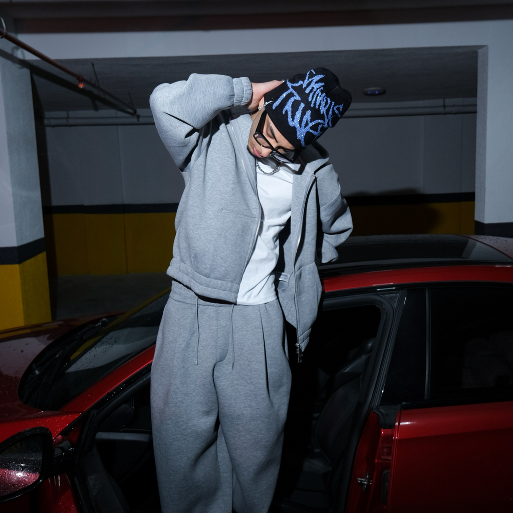 Y2k Minus Two Crystal Beanie Mavi W1 Sheen Studios®