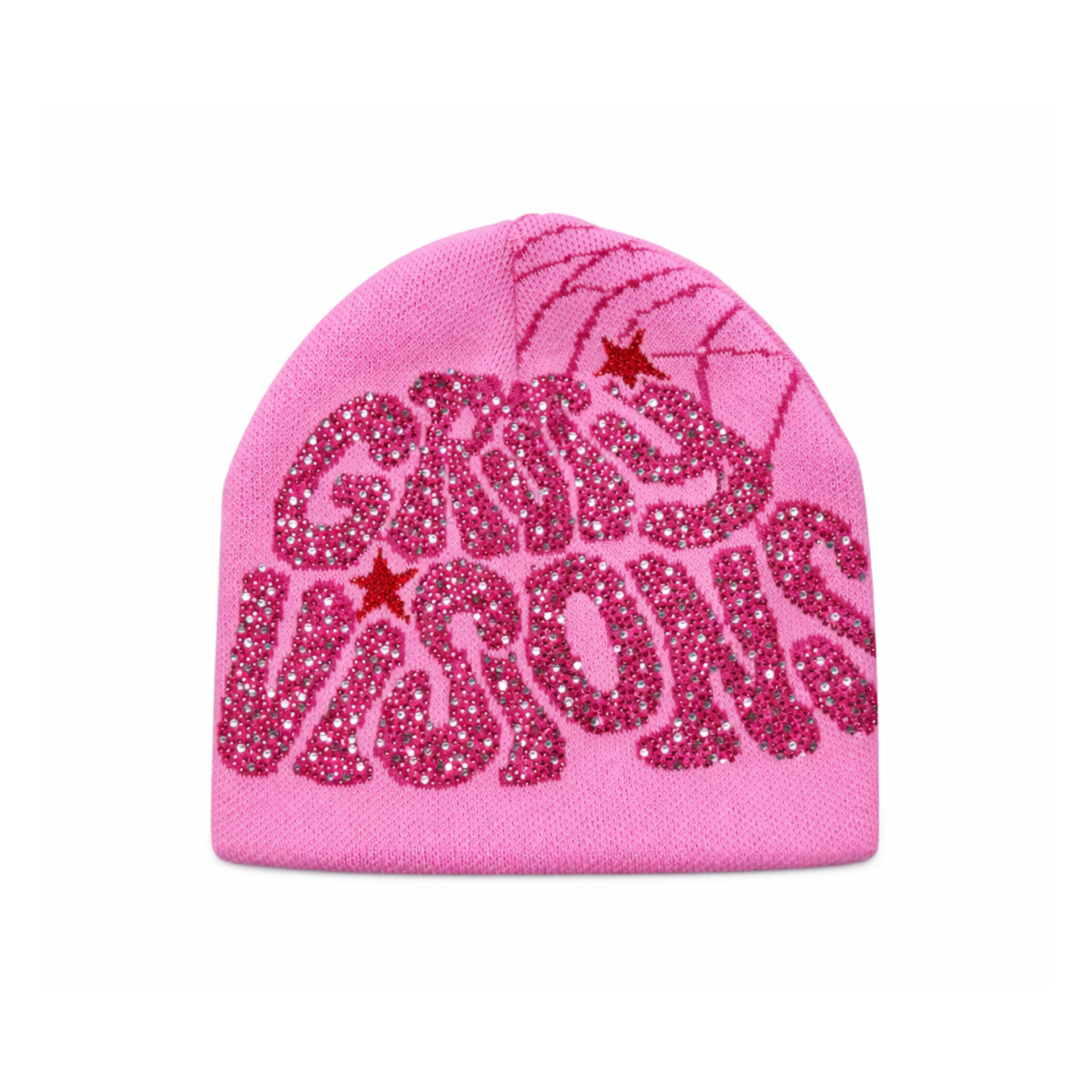 Y2k GRWTY Crystal Beanie Pembe W1 Sheen Studios®