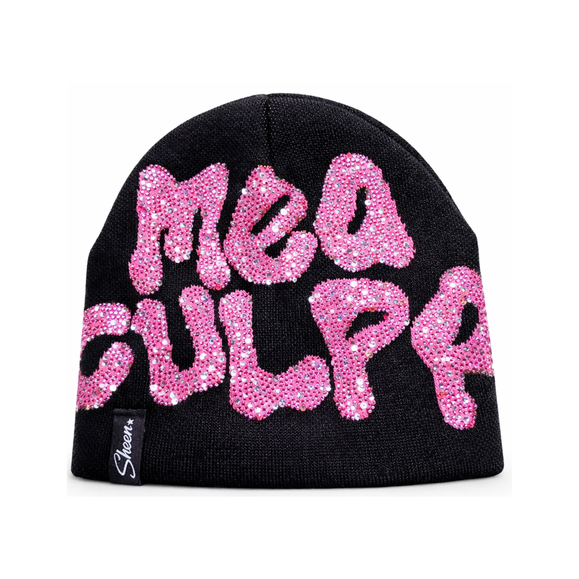 Y2k Mea Culpa Crystal Beanie Pembe W1 Sheen Studios®