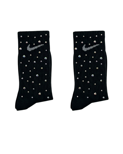 2'li Crystal Glow Siyah Crew Çorap Sheen Studios®