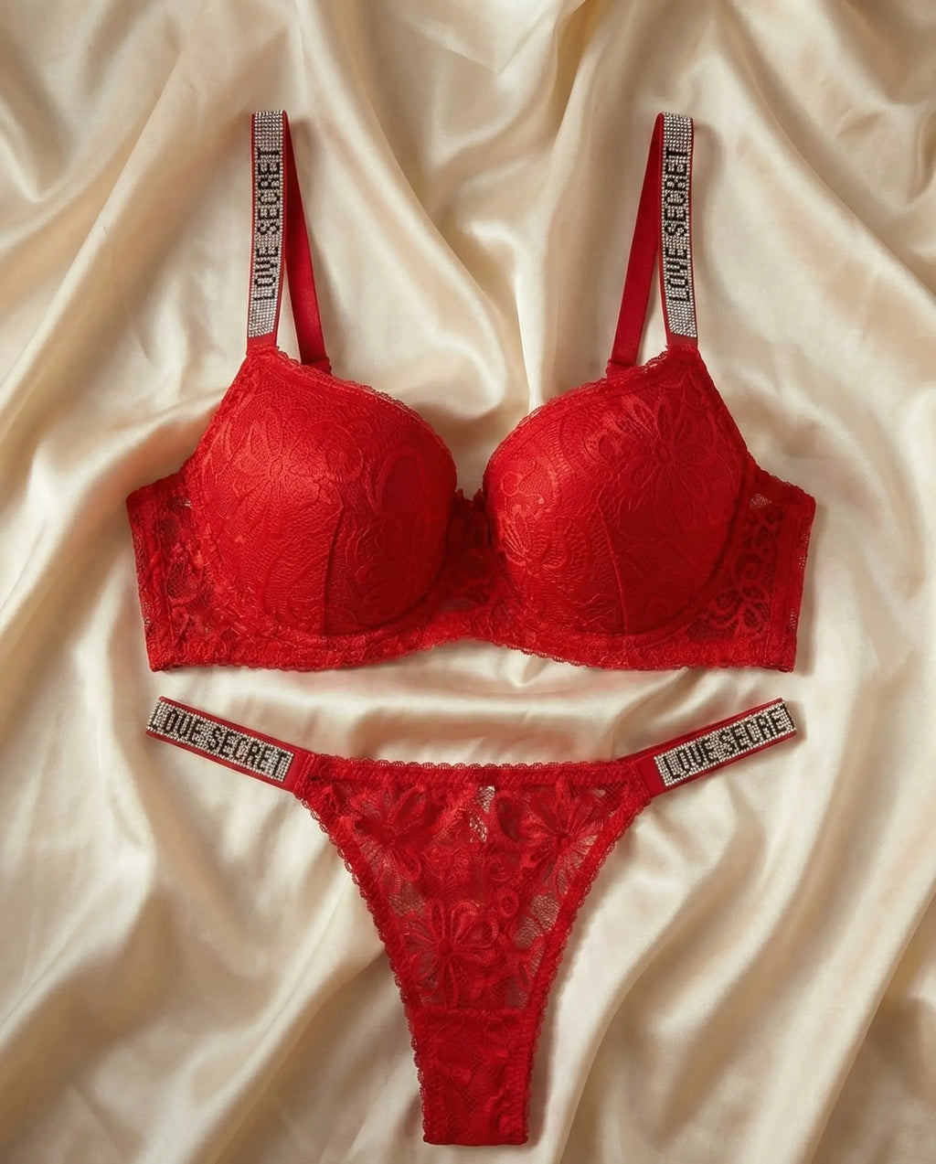 Love Secret Kırmızı Dantel Takım Sheen Studios®