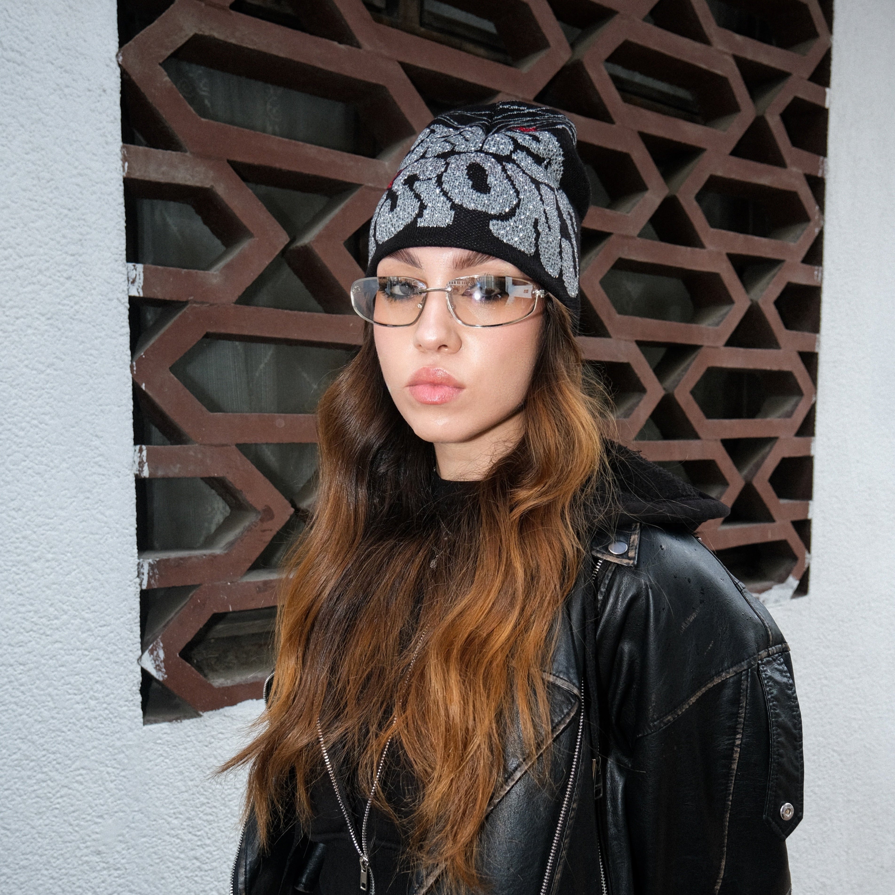 Y2k GRWTY Crystal Beanie Gri W1 – Sheen Studios®