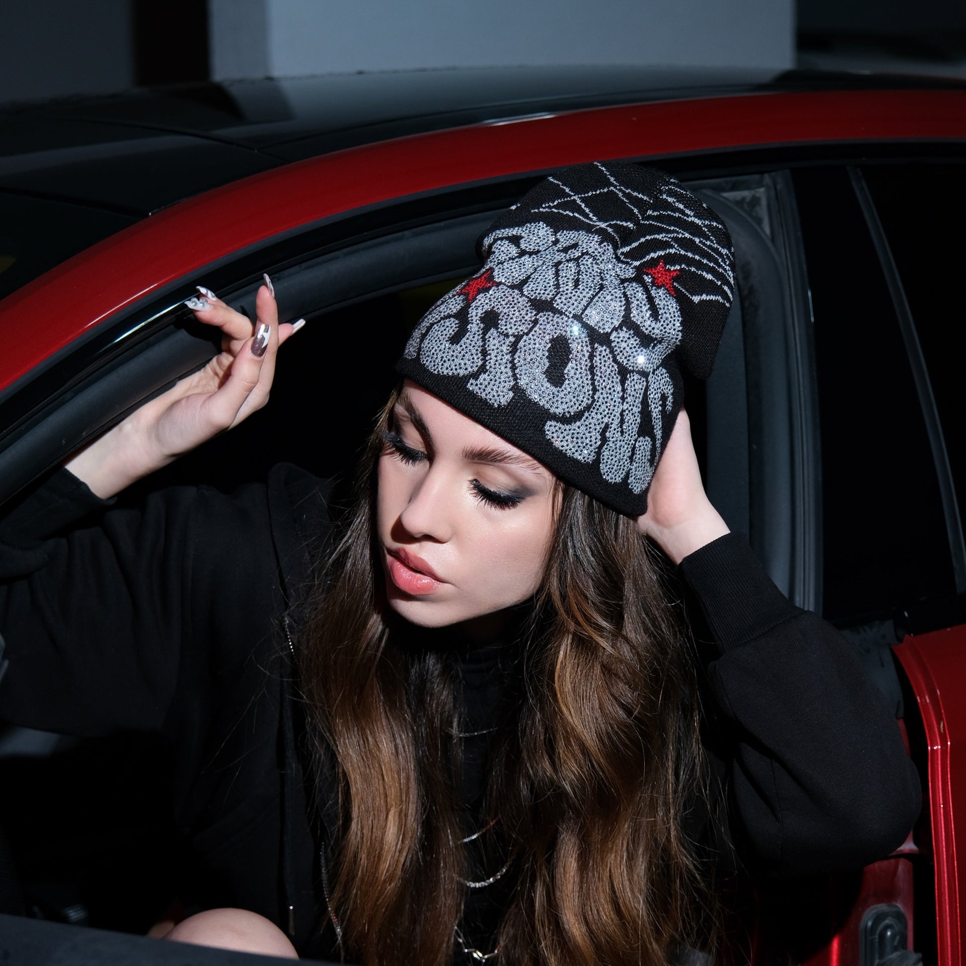 Y2k GRWTY Crystal Beanie W1 Sheen Studios®