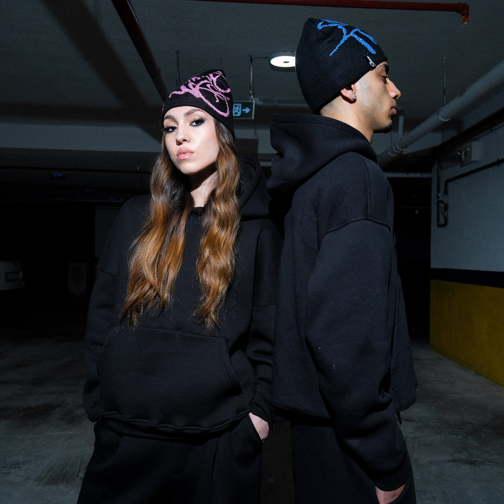 Y2k Minus Two Crystal Beanie Pembe W1 Sheen Studios®