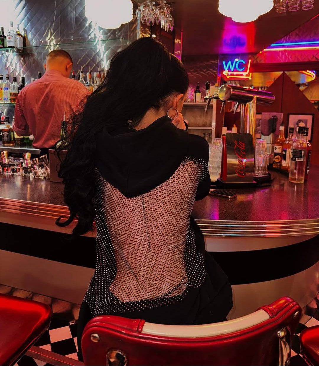 Crystal Sırt Parıltılı Hoodie